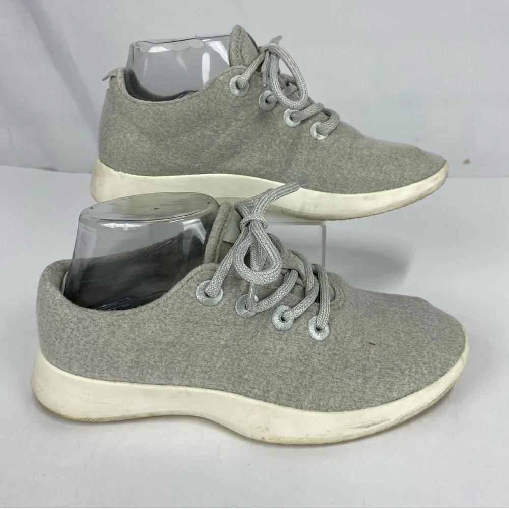 Allbirds Womens 7 Light Gray Wool Runners Athletic Tennis Shoes Lace-up